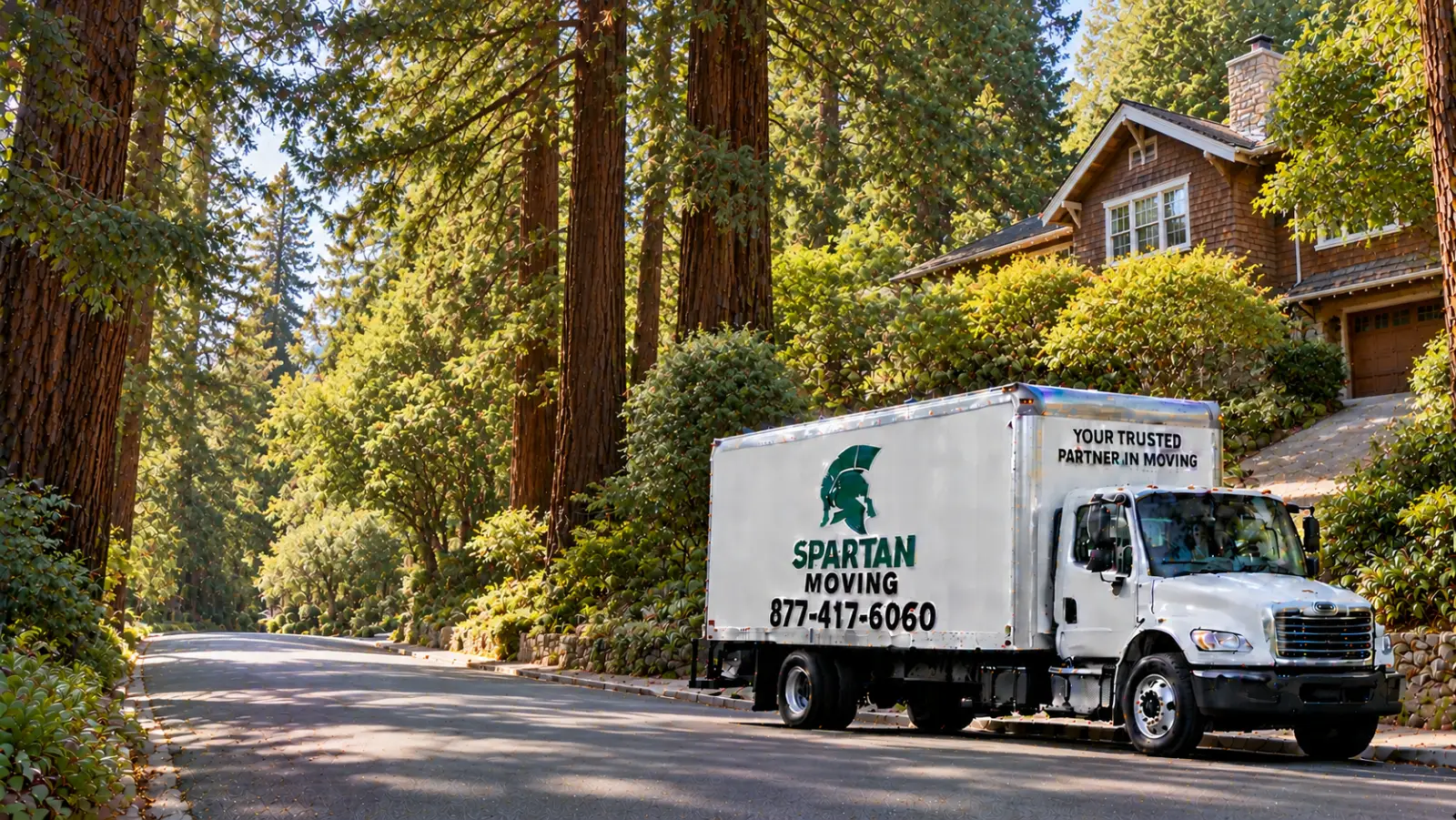 Illustration of Larkspur, part of the Spartan Moving service area