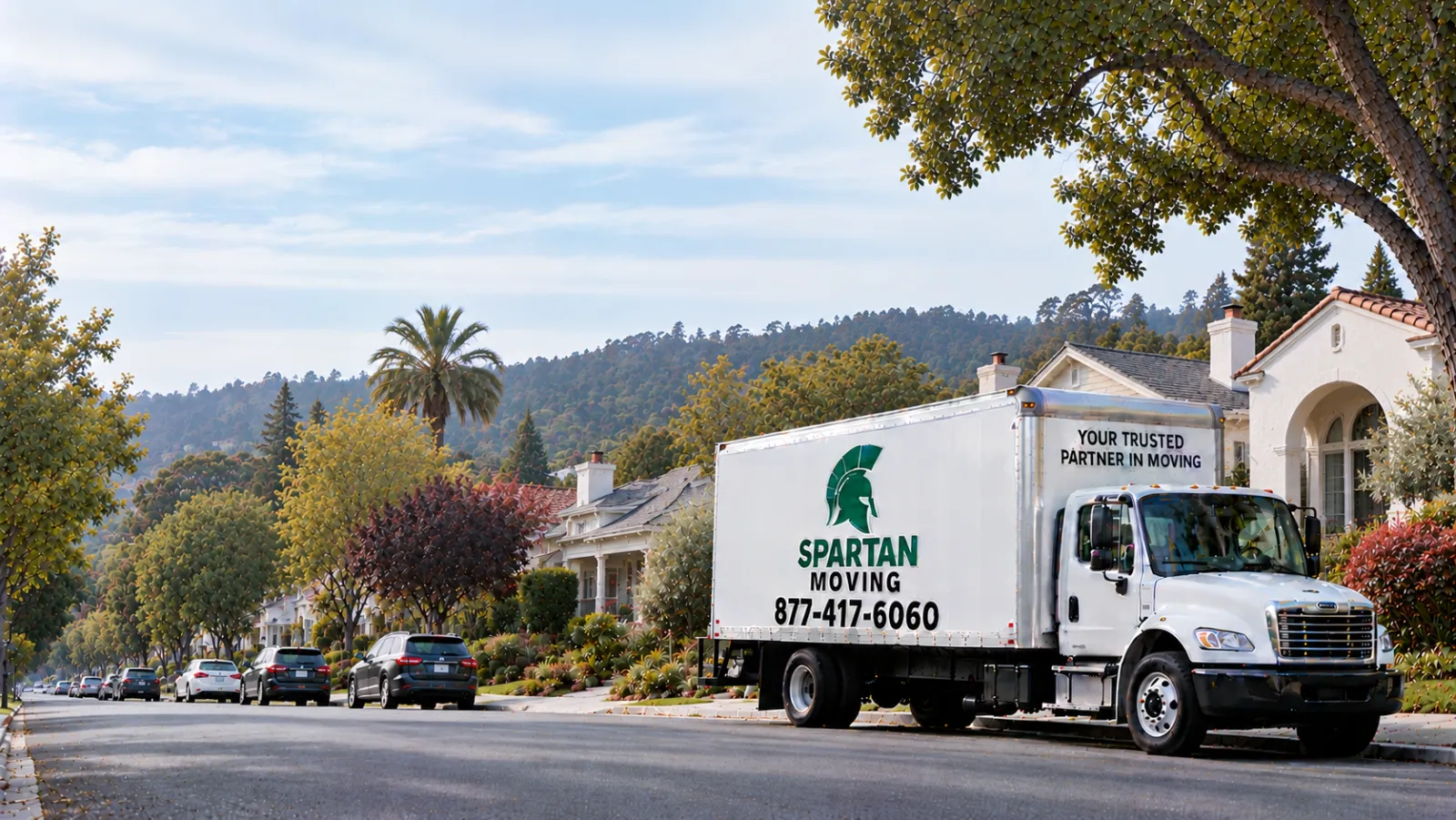 Spartan Moving truck in Redwood City