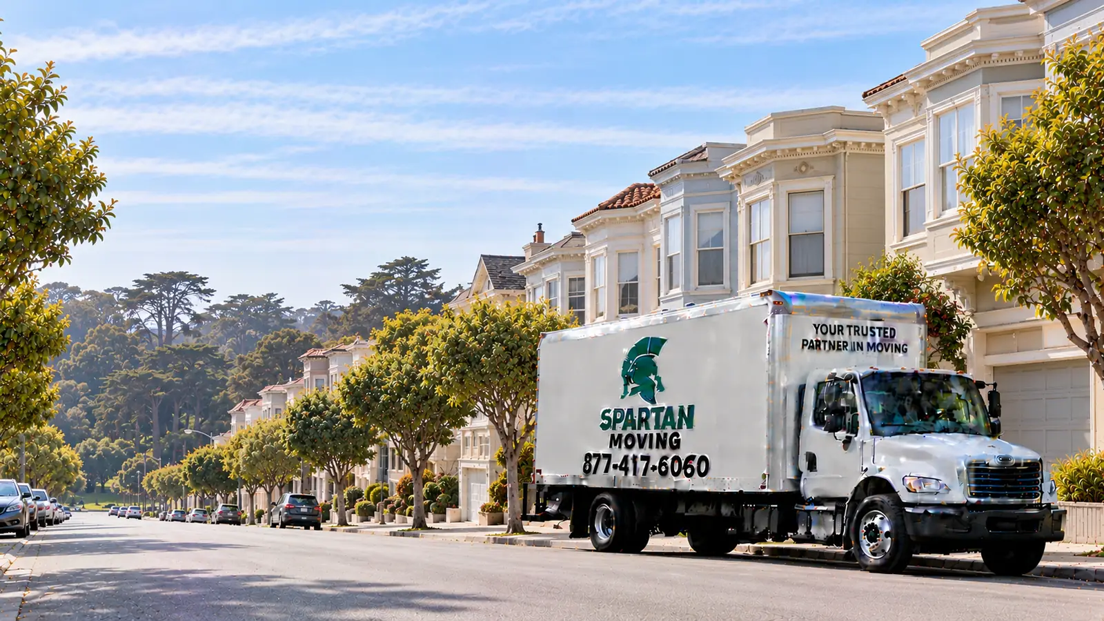 Spartan Moving truck in Richmond District