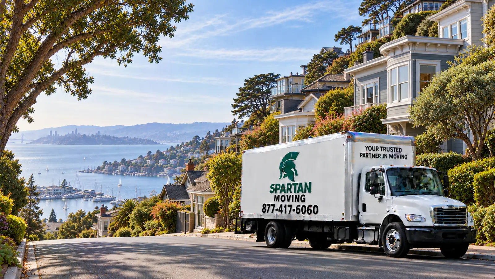Illustration of Sausalito, part of the Spartan Moving service area