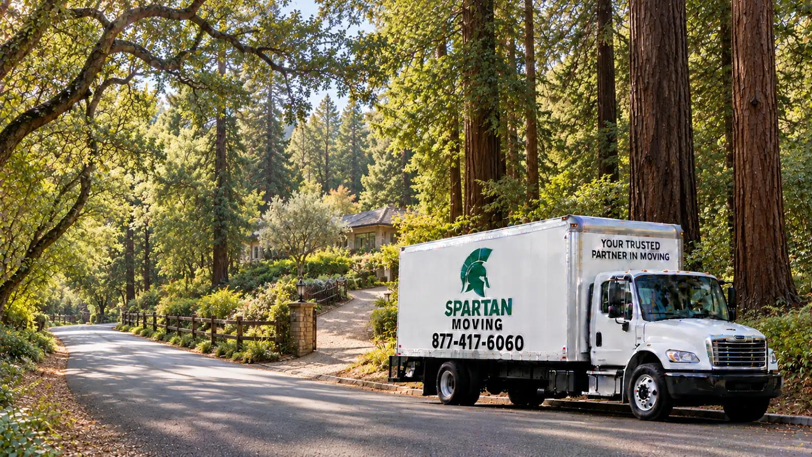 Illustration of Woodside, part of the Spartan Moving service area